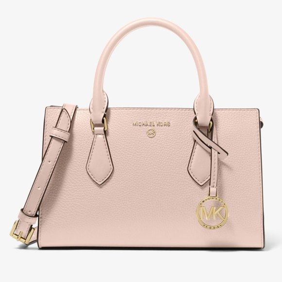 New Michael Kors Valerie Small Pebbled Leather Satchel Soft Pink - Picture 1 of 4